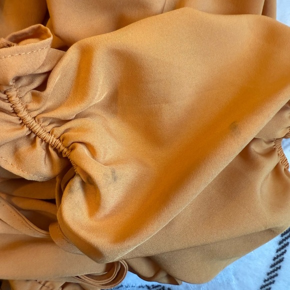 Smocked Tiered Ruffle Dress in Yellow Rust - Picture 9 of 9